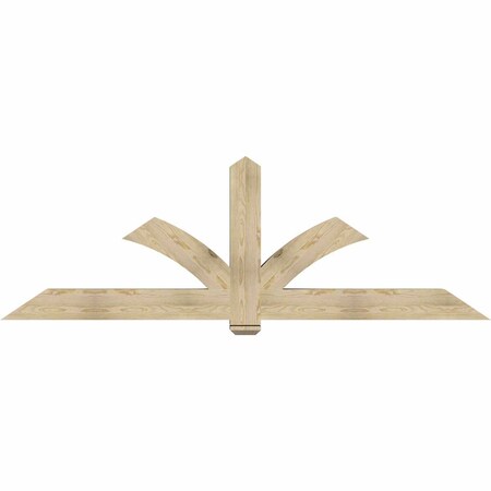 Ekena Millwork Redmond Rough Sawn Timber Gable Bracket, Douglas Fir, 96"W x 32"H x 6"D x 6"F, 8/12 Pitch GBW096X32X0606RED00RDF